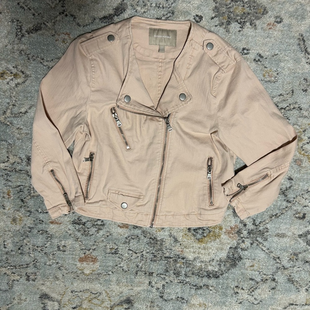 Banana Republic Blush Pink Biker Jacket